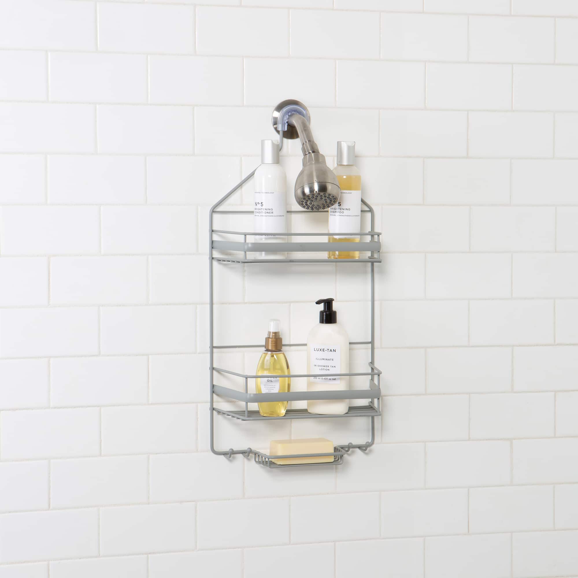 Bath Bliss 22" Gray Regency Shower Caddy